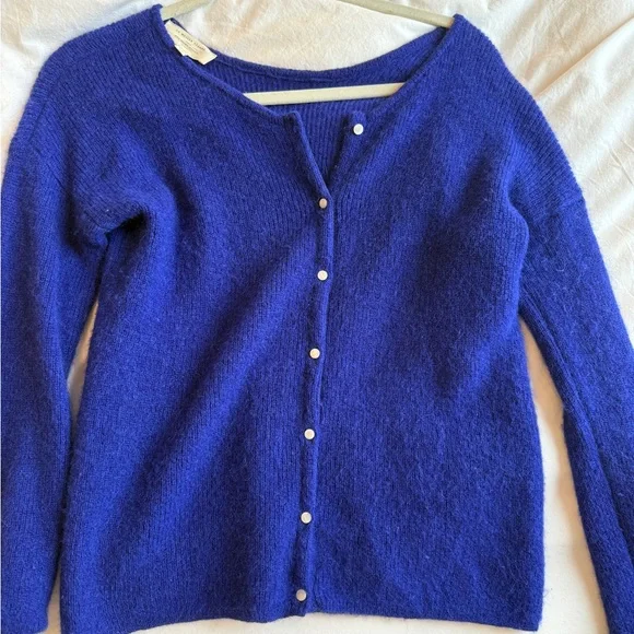 Electric blue sézane Gaspard cardigan - Picture 4 of 5